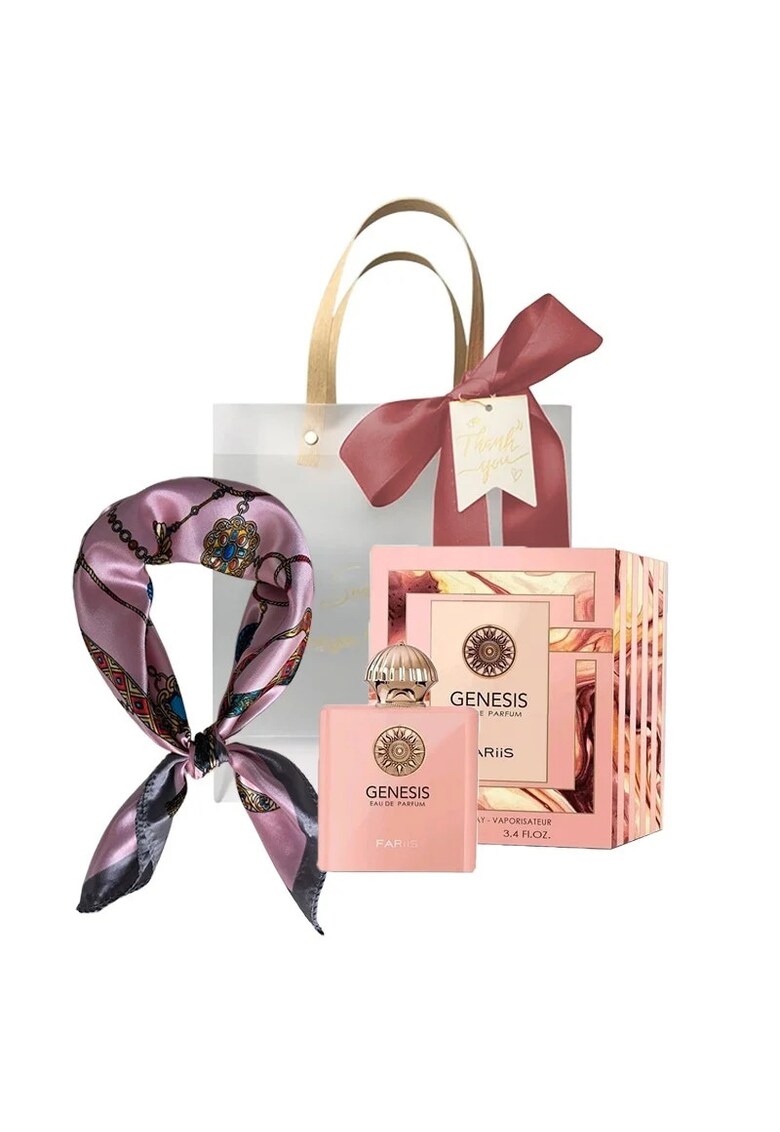 Set Genesis Apa de Parfum - Femei - 100 ml + Esarfa satinata + Punga cadou
