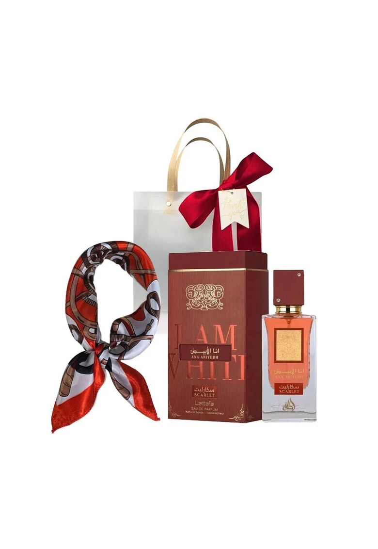 Set Ana Abiyedh Scarlet Apa de Parfum - Femei - 60 ml + Esarfa satinata + Punga cadou