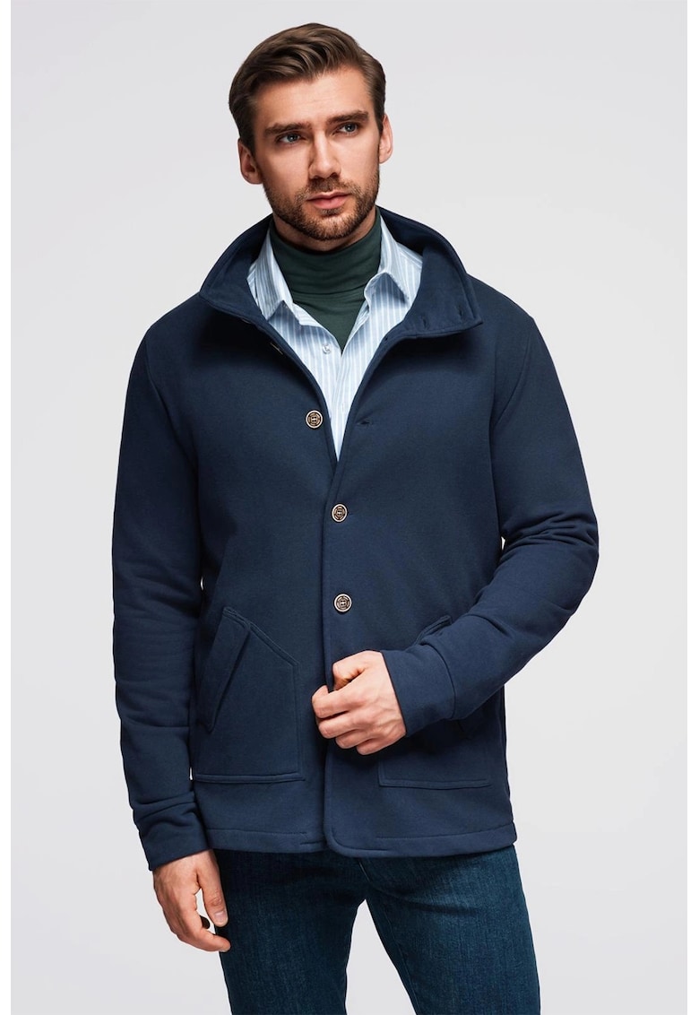 Jacheta cu buzunare laterale - Bleumarin