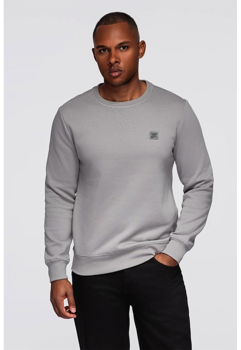 Bluza de trening regular fit din amestec de bumbac - Gri deschis