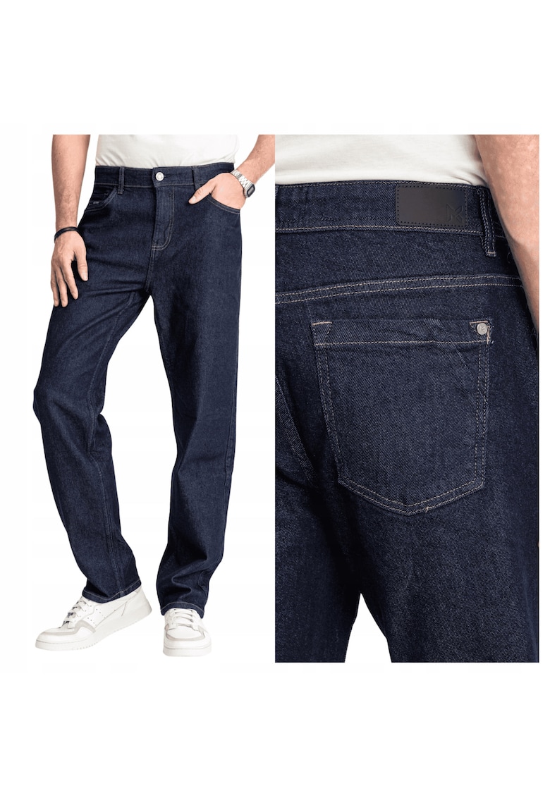 Spodnie Męskie Jeansowe Jason Rough 2240 Granatowe Klasyczne - Albastru