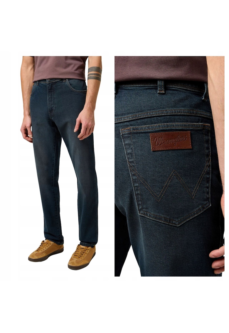 Spodnie Męskie River Slim Fit Zwężane Jeansy Old River - Albastru