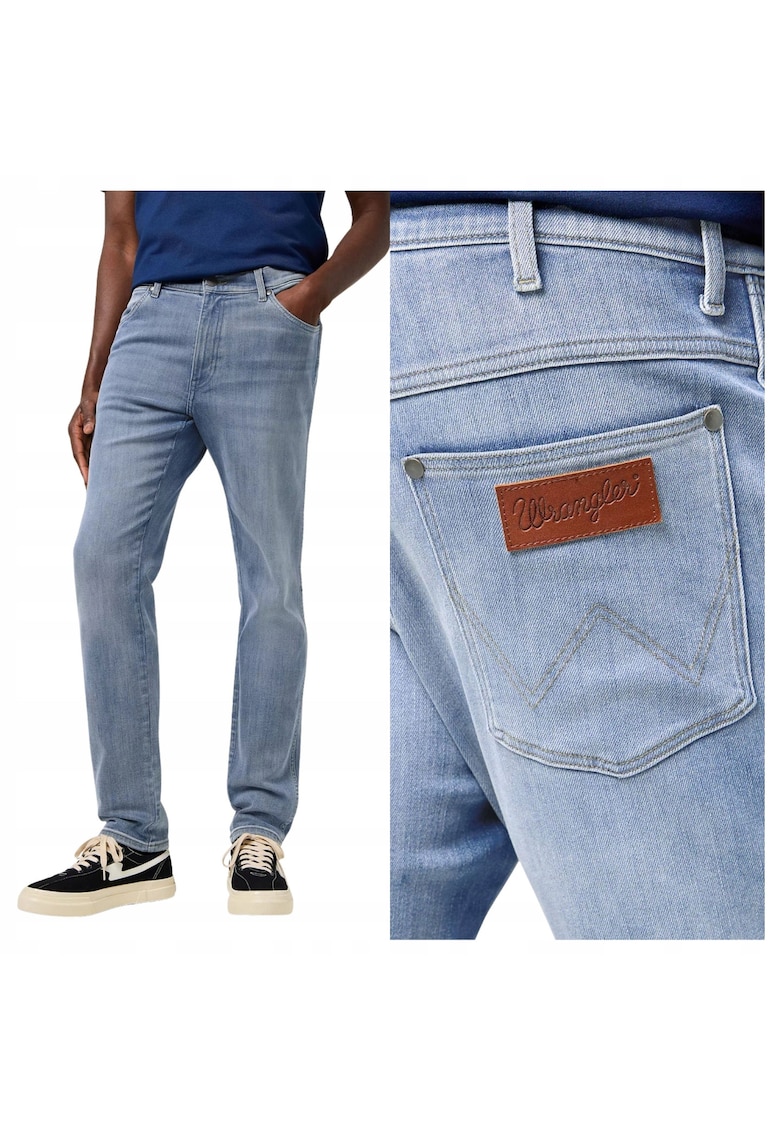 Spodnie Męskie River Grey Light Klasyczne Bawełniane - Gri