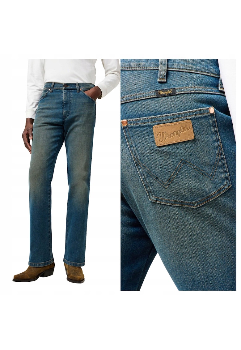 Spodnie Męskie Wrancher Regular Fit Bootcut Faded Jeansy W33