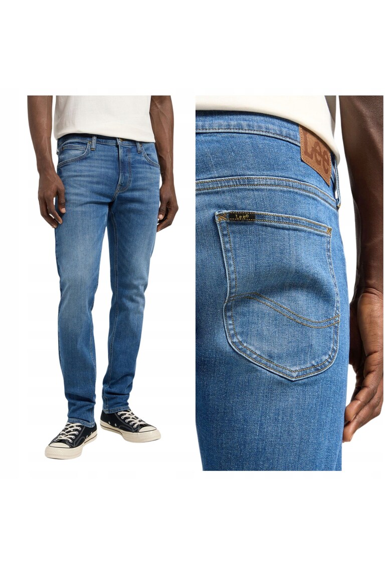 Spodnie Męskie Jeansowe Luke Blue Denim Dopasowane W32 L34