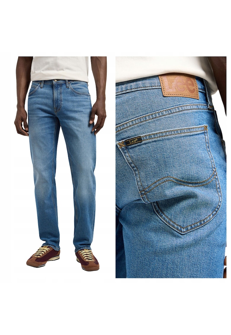 Blugi Barbati - Daren Zip Fly - Slim Fit - Talie Medie - Lungi - Fermoar - 5 Buzunare - Bumbac - W31-L32 US - Albastru