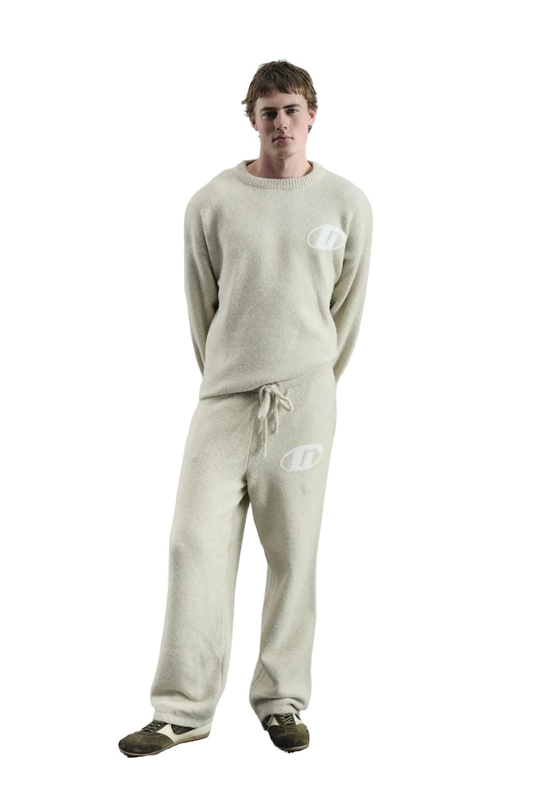 Pantaloni barbati - relaxati - bej - bumbac