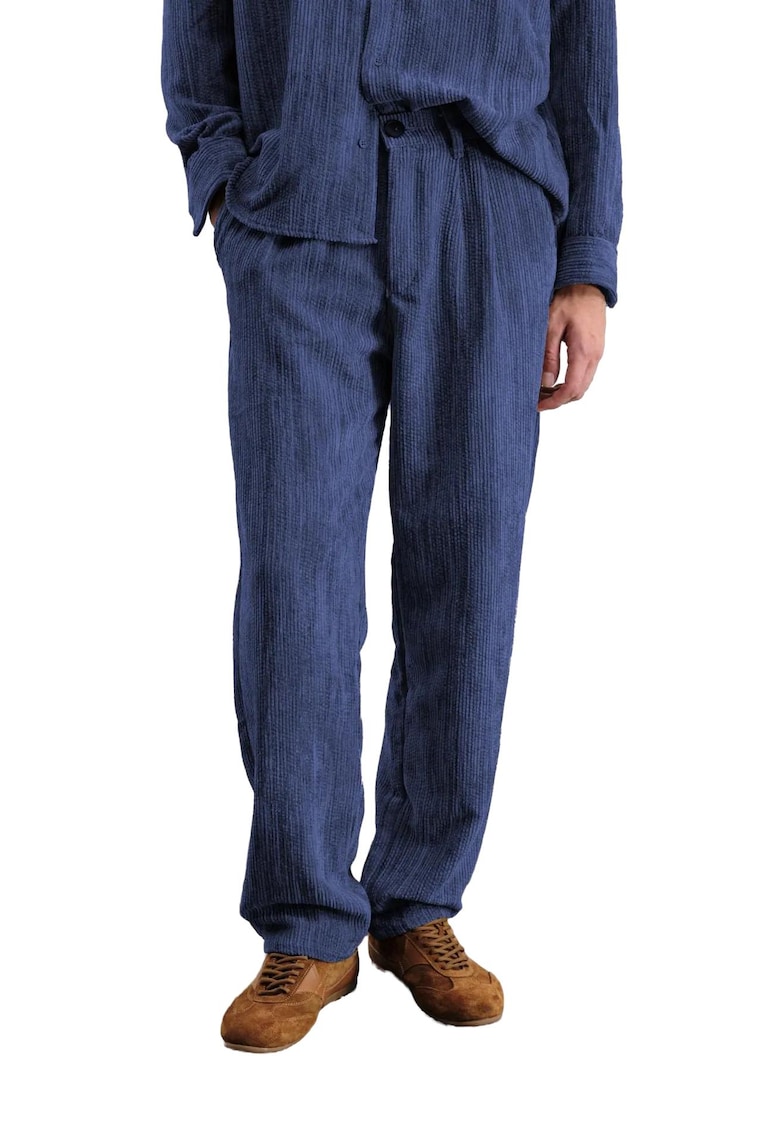 Pantaloni barbati - poliester - Albastru marin