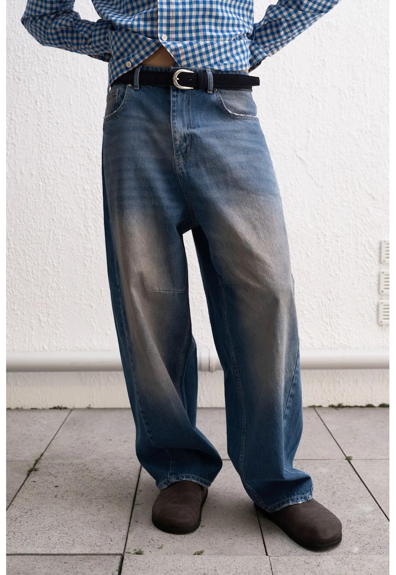Pantaloni barbati - Baggy Fit - albastru - denim - S -