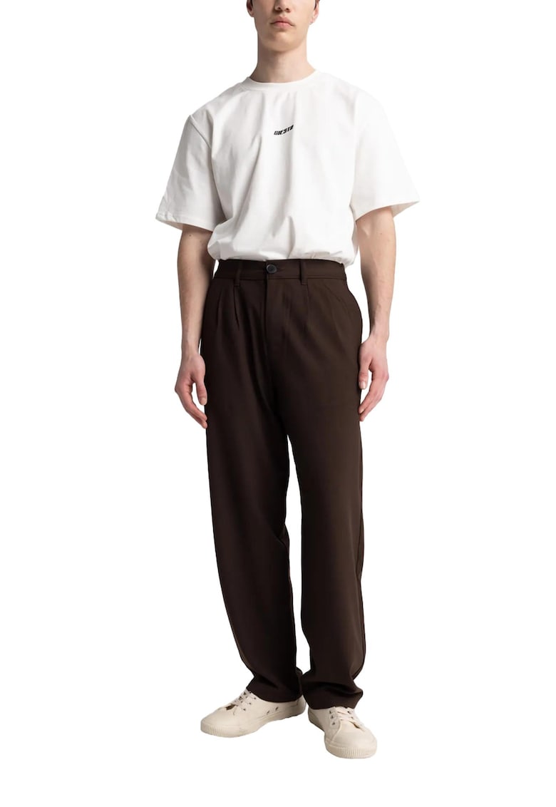 Pantaloni barbati - maro - poliester - Maro/Mocca