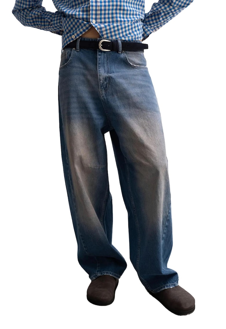 Blugi barbati - Baggy Fit - talie normala - albastru - bumbac