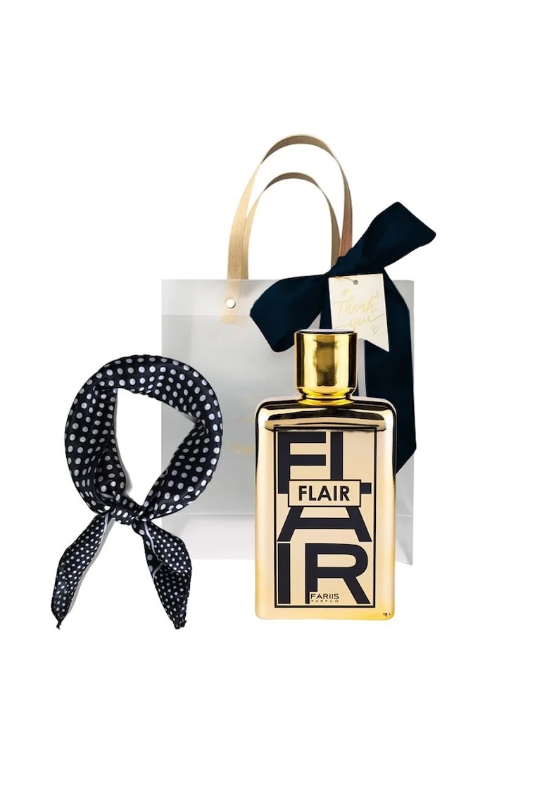 Set Flair Apa de Parfum - Femei - 100 ml + Esarfa satinata + Punga cadou