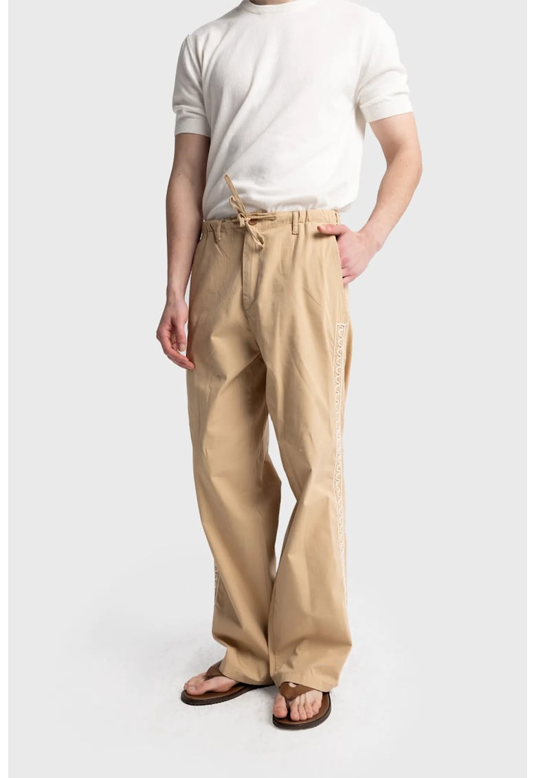 Pantaloni barbati - Regular Fit - bej - bumbac