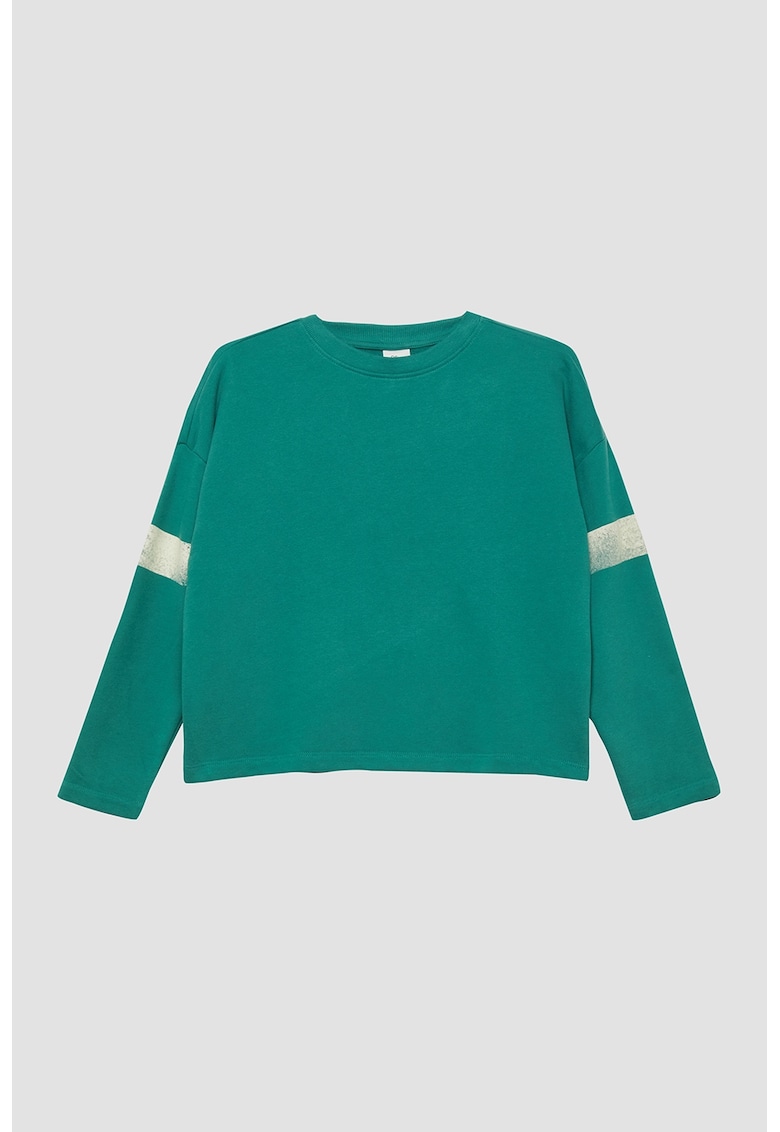 Bluza de trening cu imprimeu grafic pe partea din spate - Verde/Alb fildes