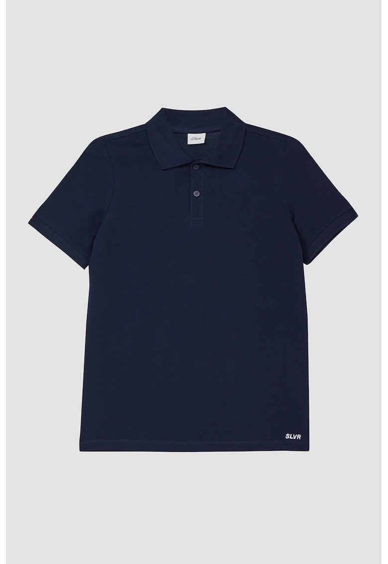 Tricou polo cu model uni - Bleumarin