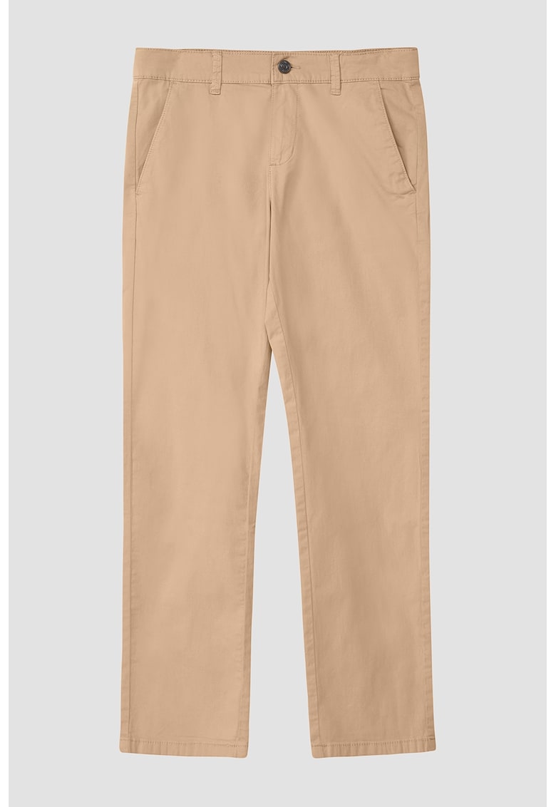 Pantaloni chino cu model uni - Bej