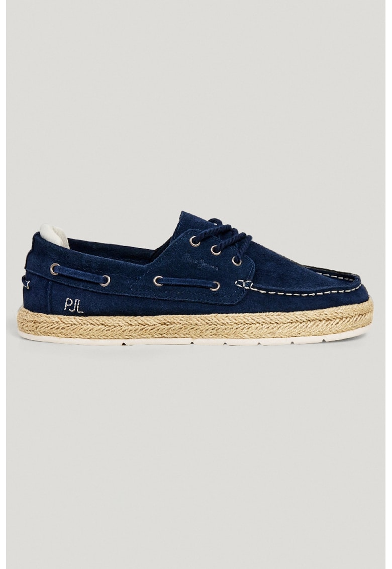 Mocasini de piele intoarsa - Bleumarin
