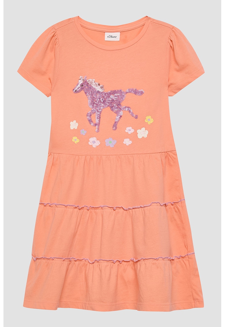 Rochie de bumbac cu paiete