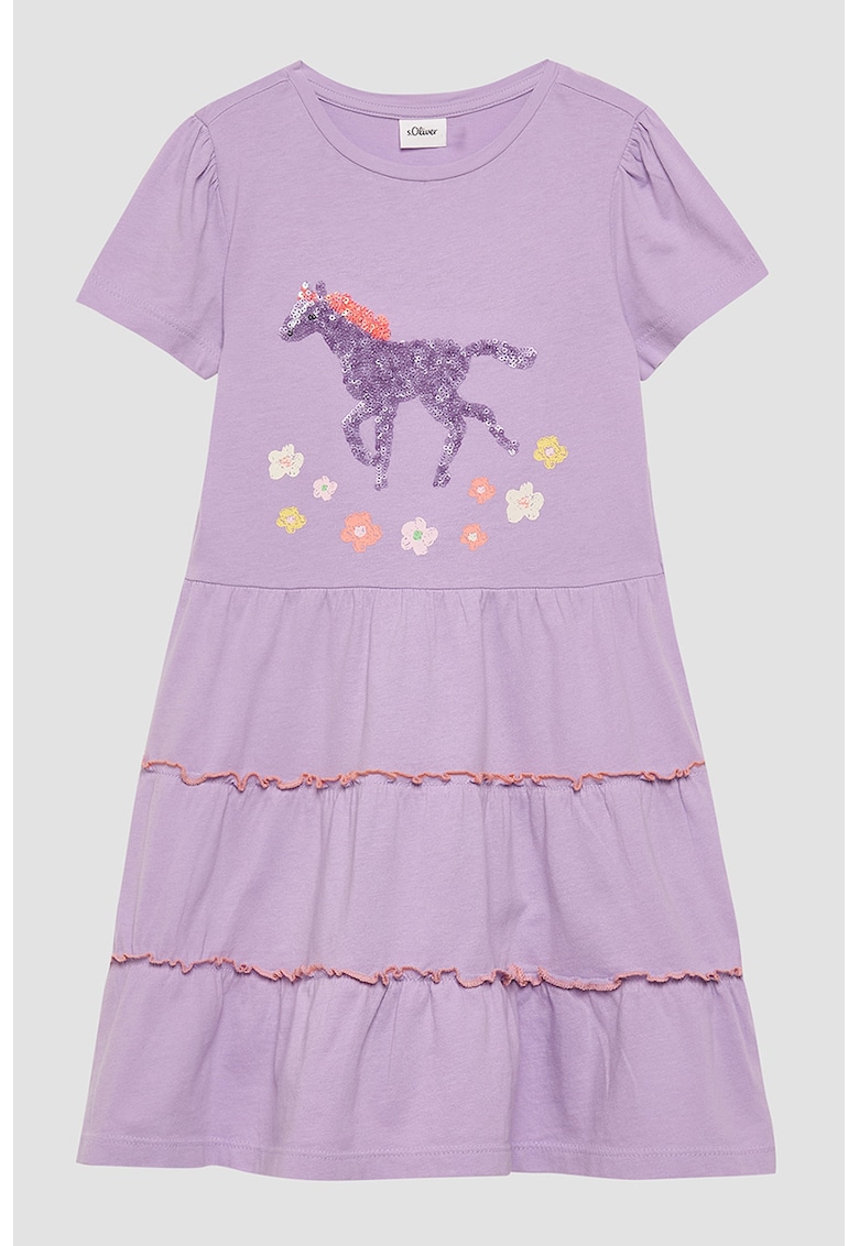 Rochie de bumbac cu paiete