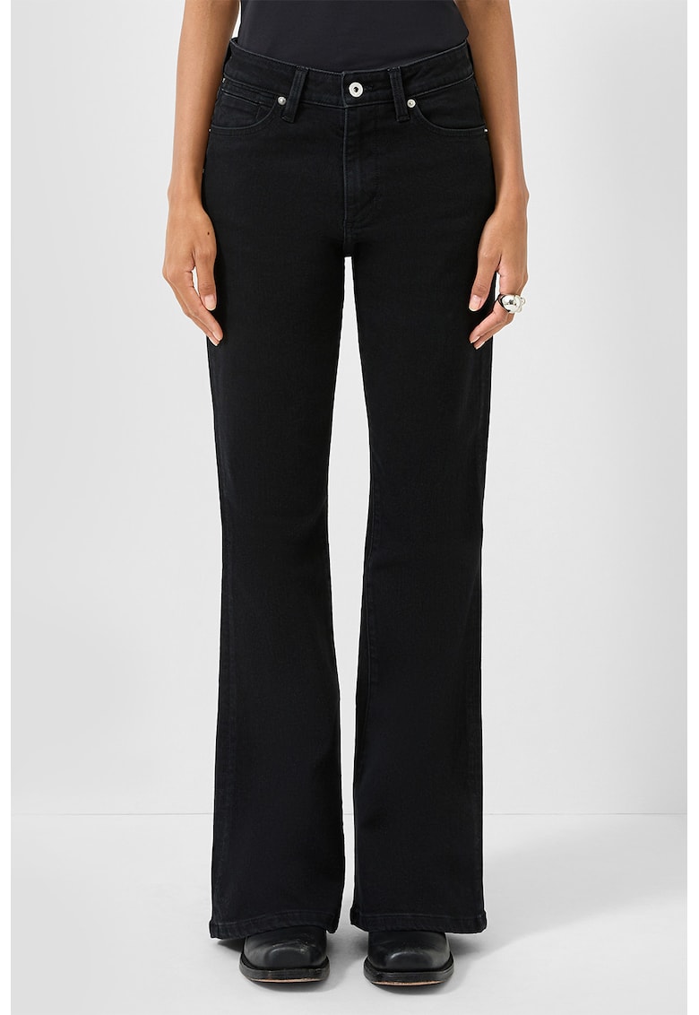 Blugi evazati cu talie medie - Gri antracit