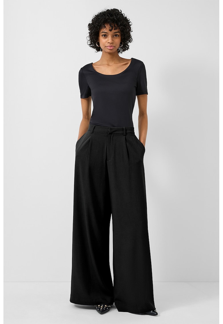 Pantaloni palazzo uni - Negru