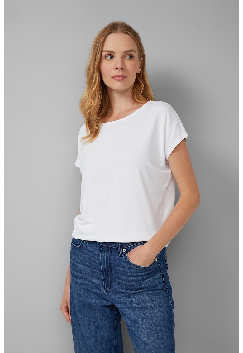 Tricou uni lejer - Alb optic