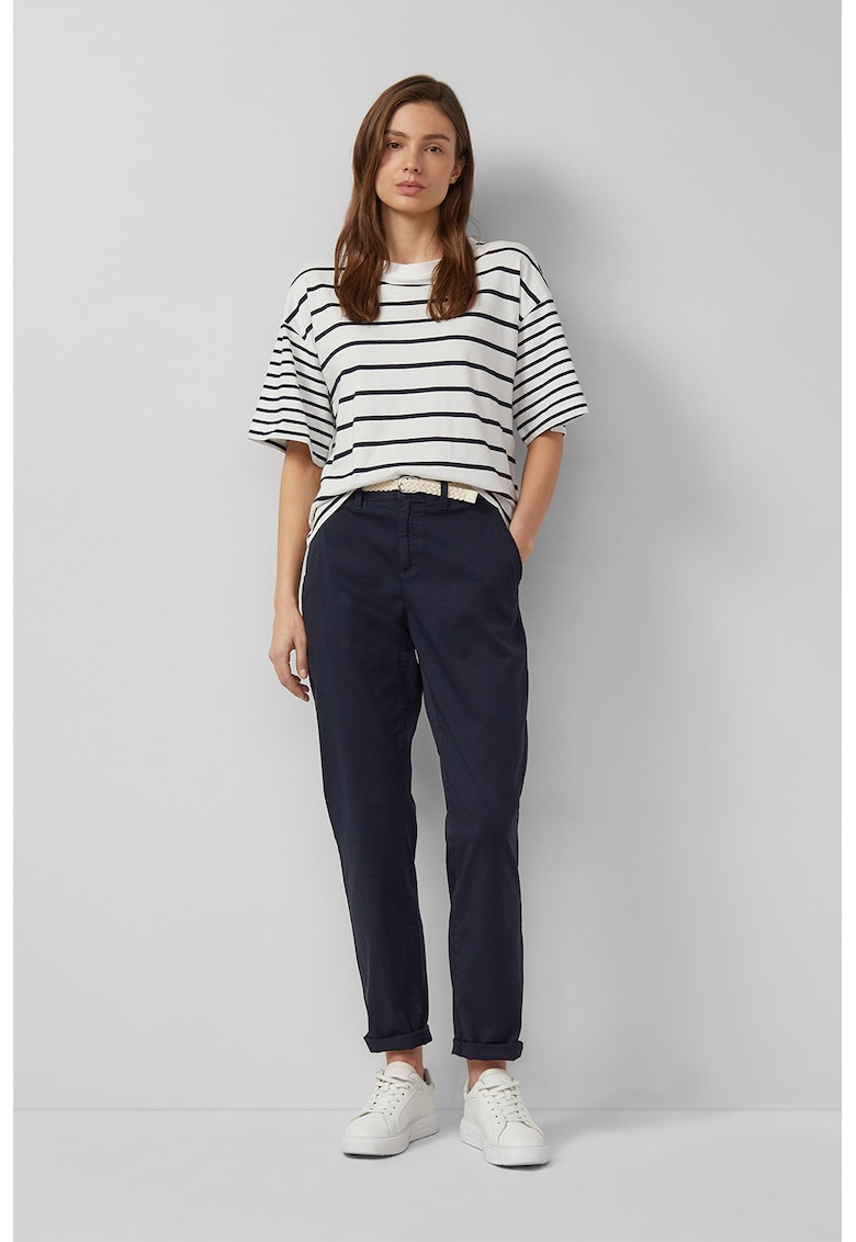 Pantaloni chino uni - Bleumarin
