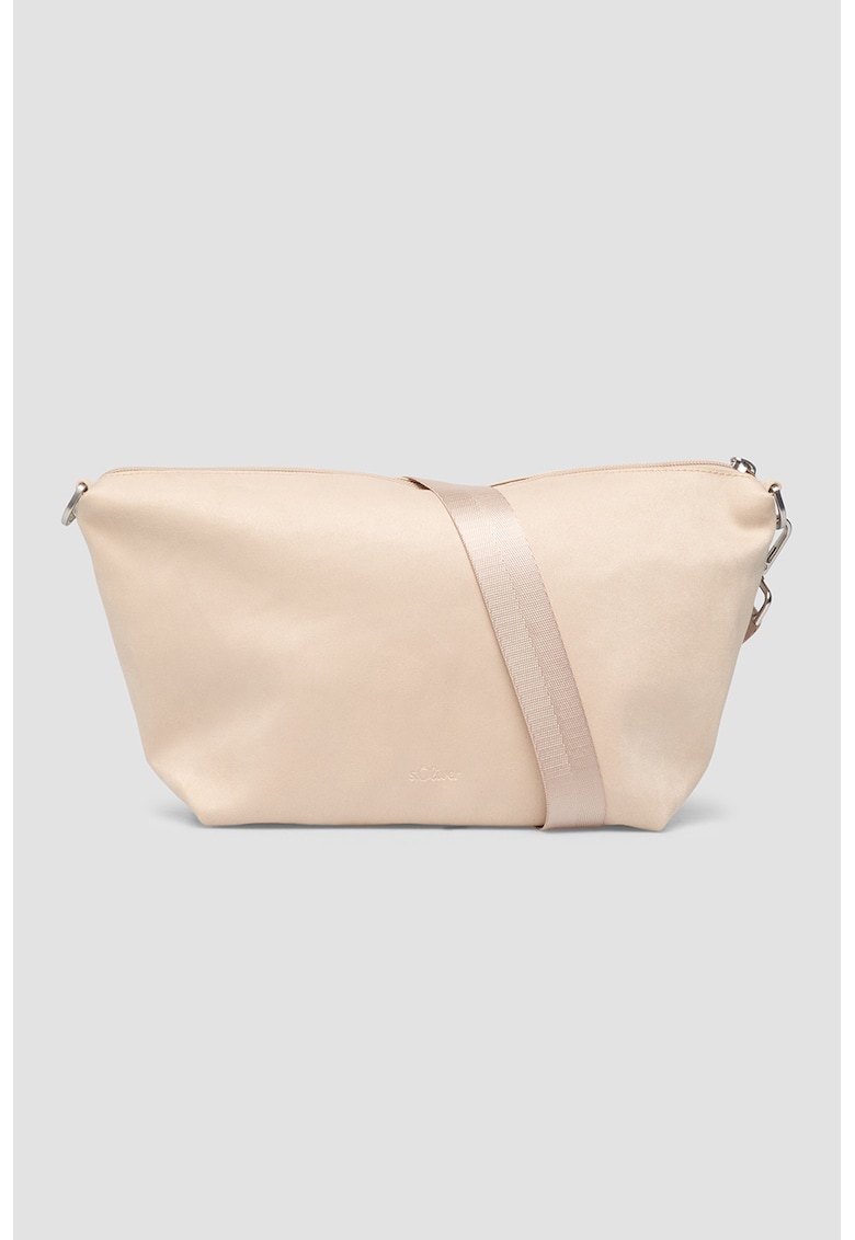 Geanta crossbody cu bareta detasabila - Bej