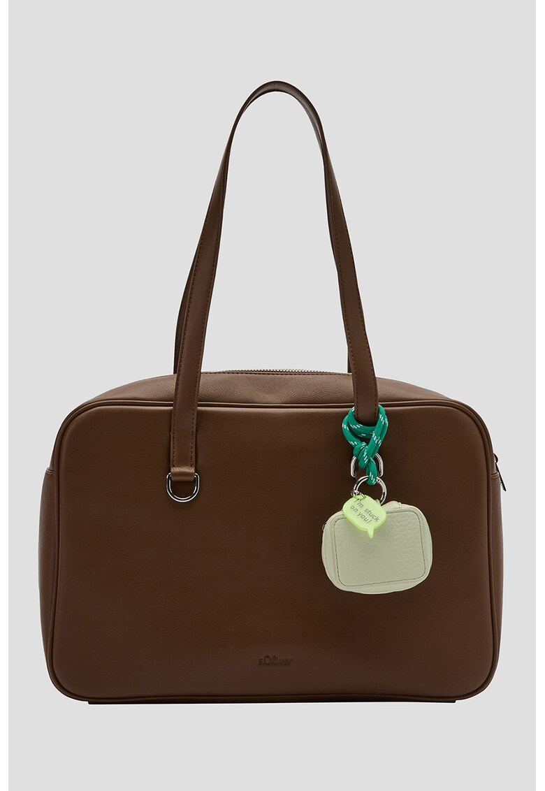 Geanta de piele ecologica - Maro pamantiu