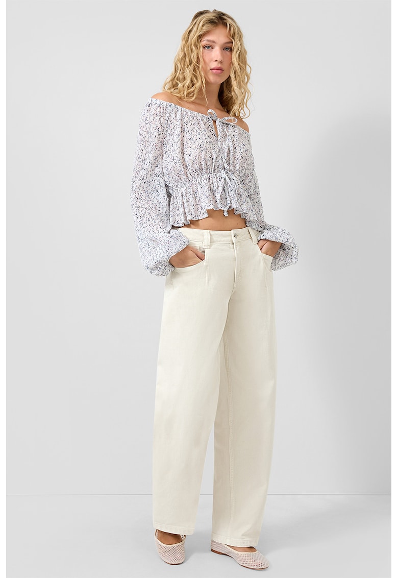 Blugi barrel fit - Crem
