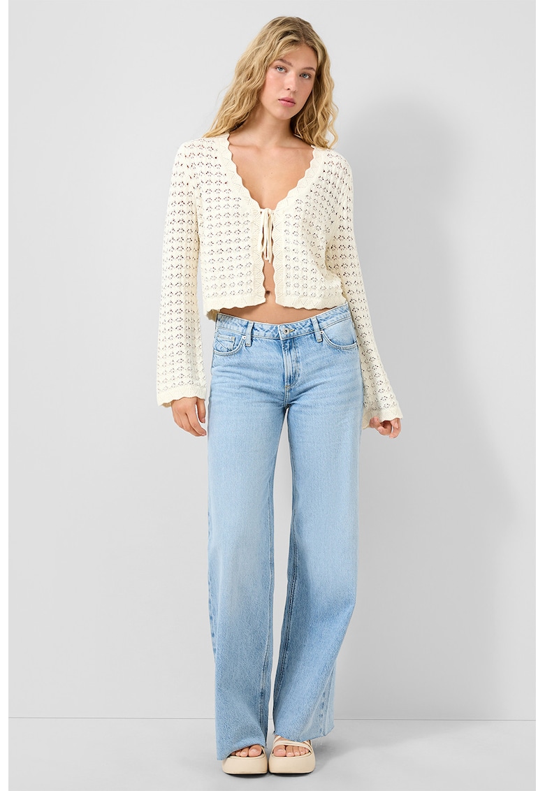 Blugi drepti cu talie medie - Albastru deschis