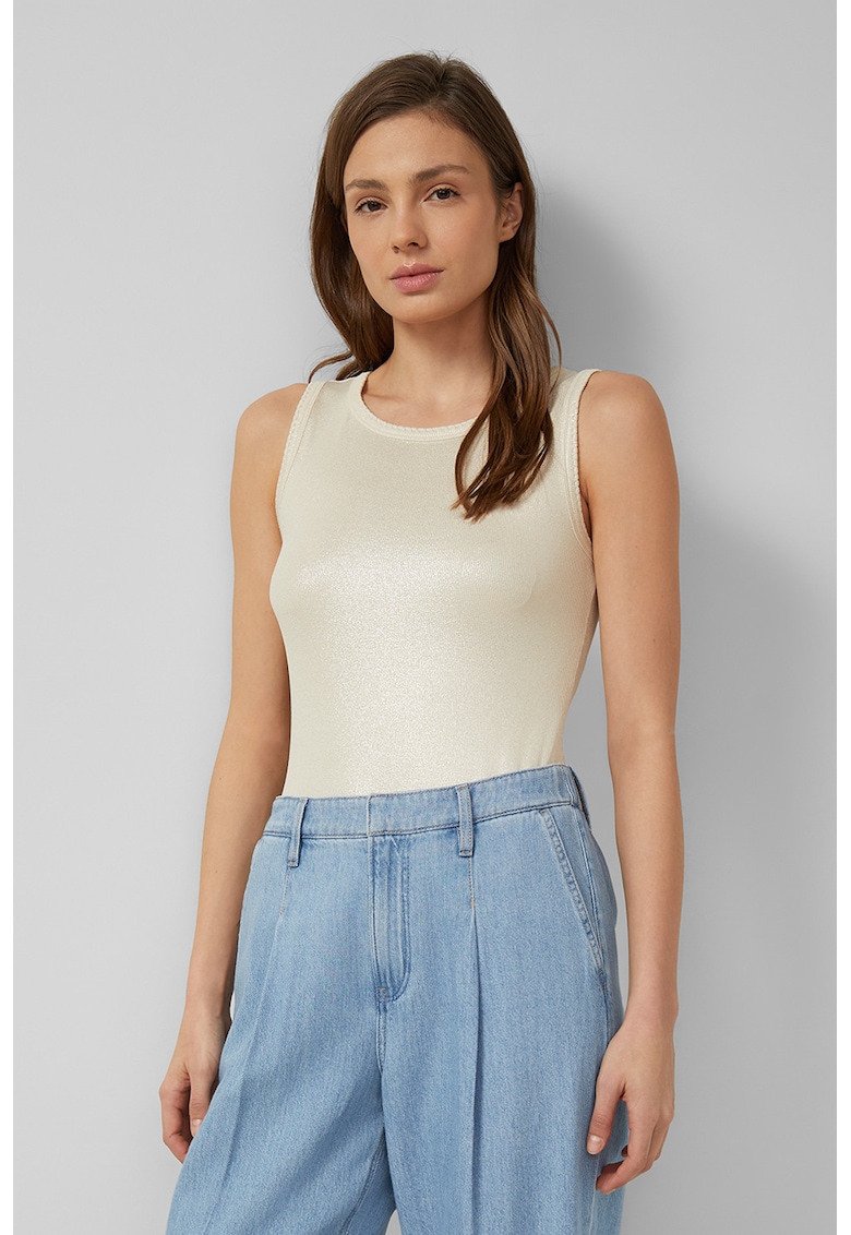 Top cu model uni - Bej