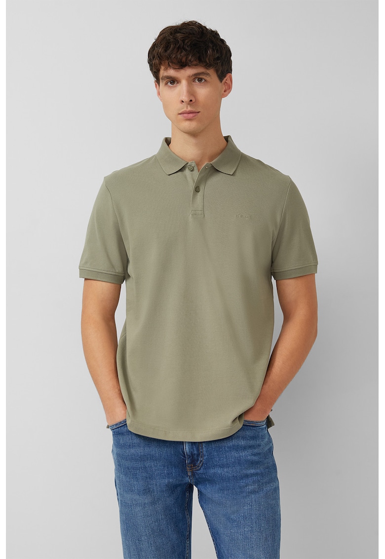 Tricou polo de bumbac pique - Kaki