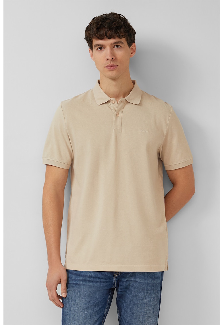 Tricou polo de bumbac pique - Bej