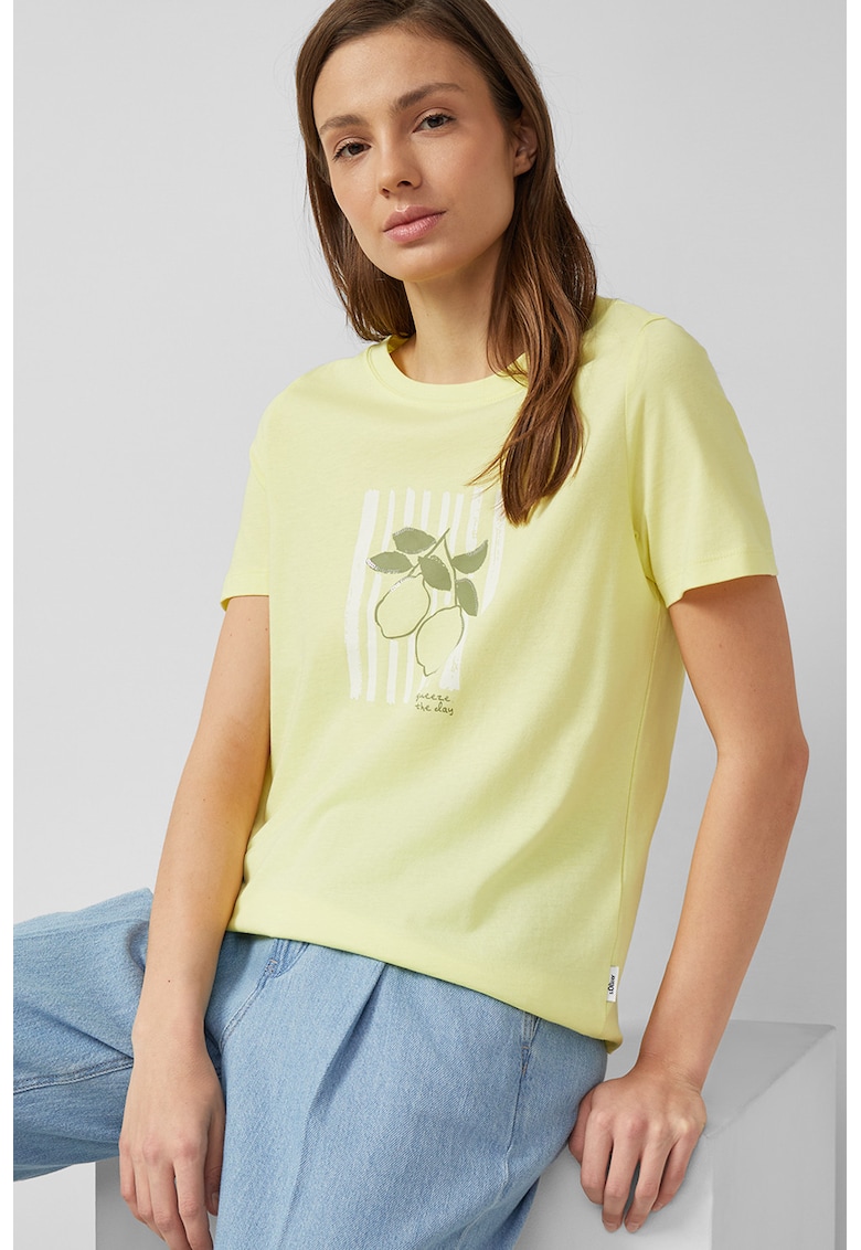 Tricou din bumbac cu imprimeu - Verde lime