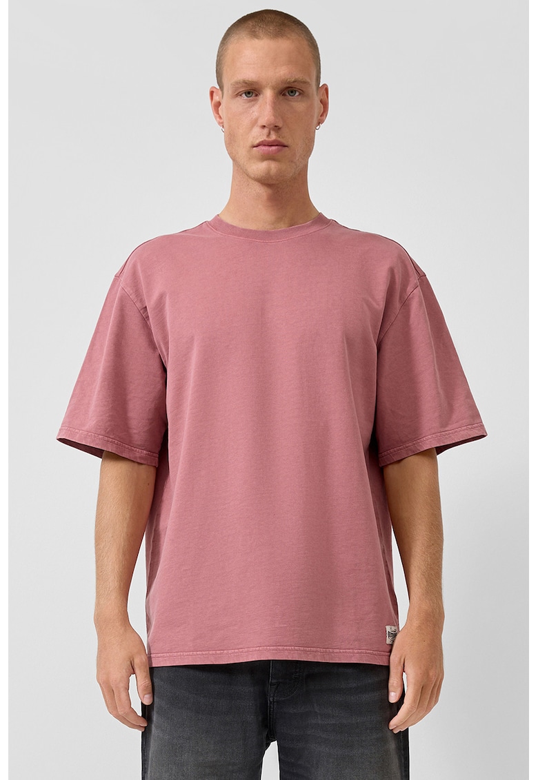 Tricou lejer din bumbac - Roz inchis