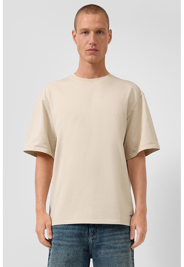 Tricou lejer din bumbac - Bej deschis
