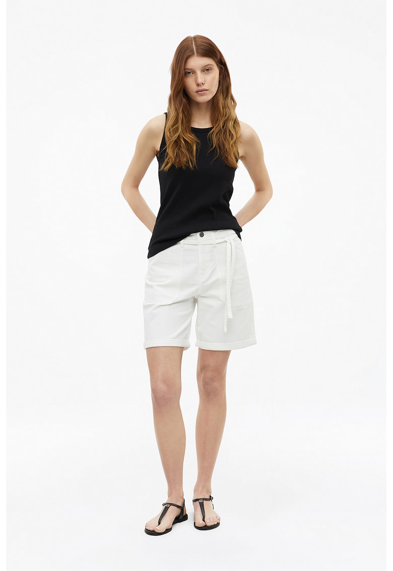 Pantaloni scurti cu buzunare - Alb optic