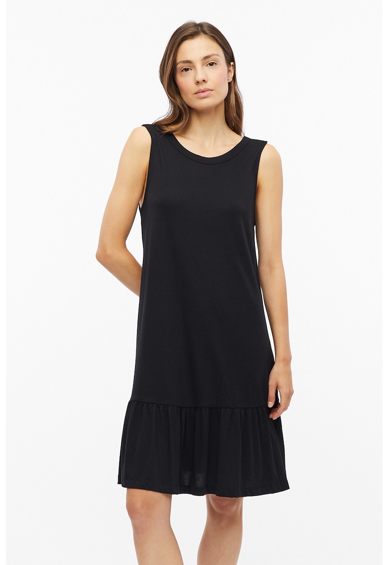 Rochie fara maneci - cu model - Negru