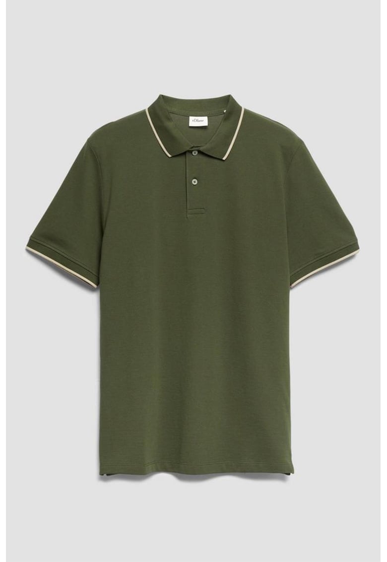 Tricou polo regular fit - Kaki inchis
