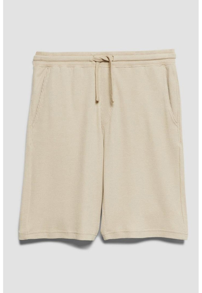 Bermude relaxed fit cu snur - Maro nisip