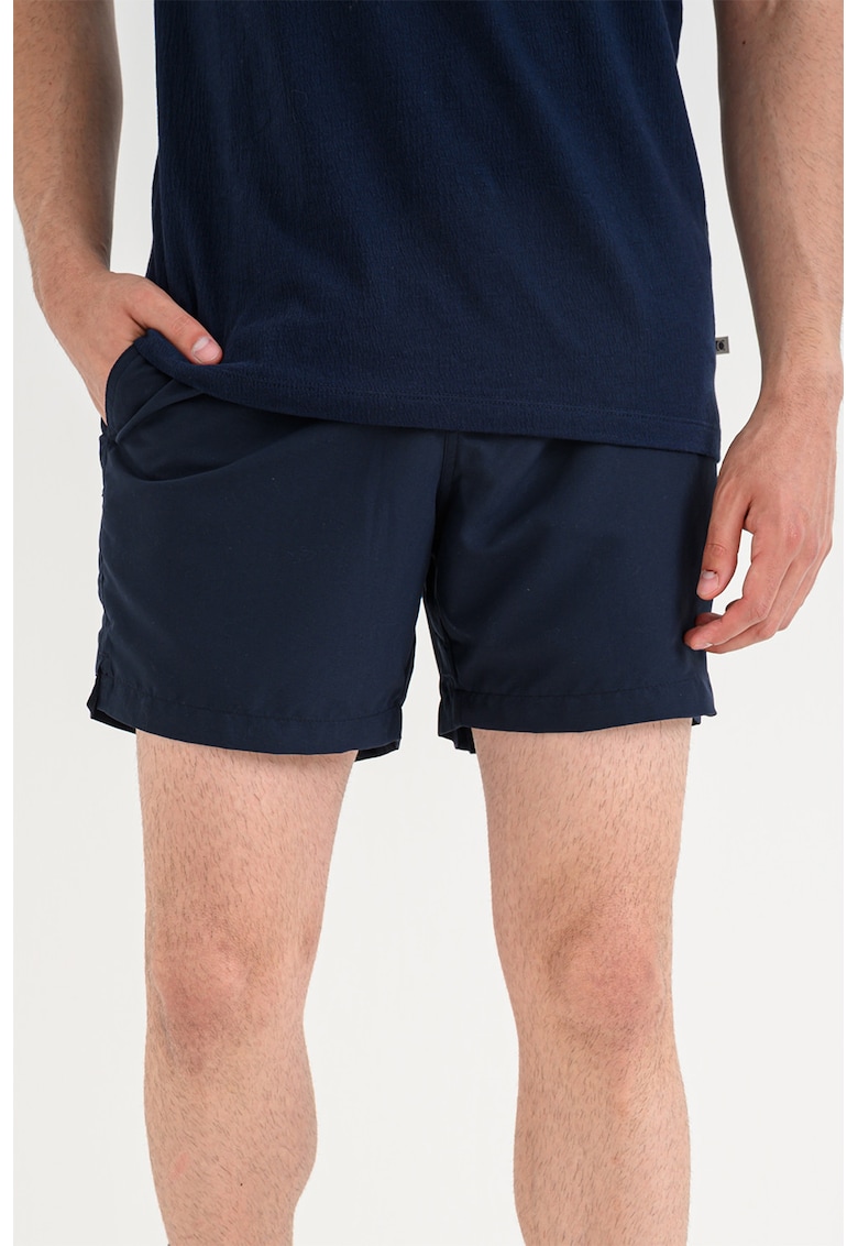 Pantaloni scurti de baie cu snur - Bleumarin