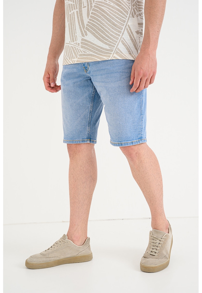 Bermude regular fit din denim - Albastru deschis