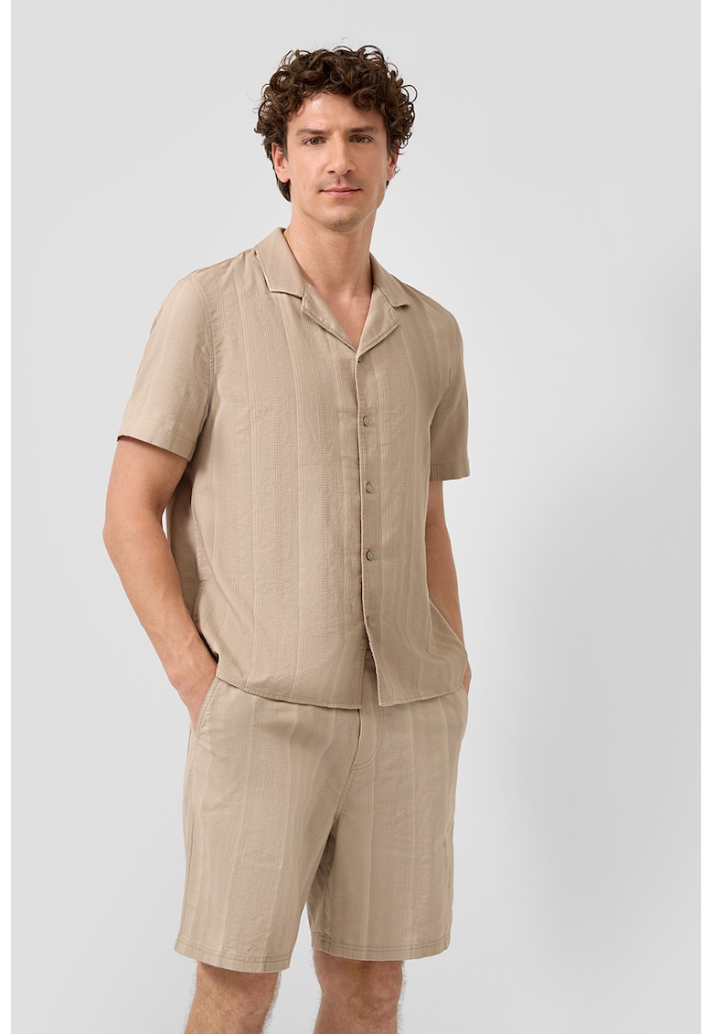 Pantaloni scurti de bumbac - Bej sampanie
