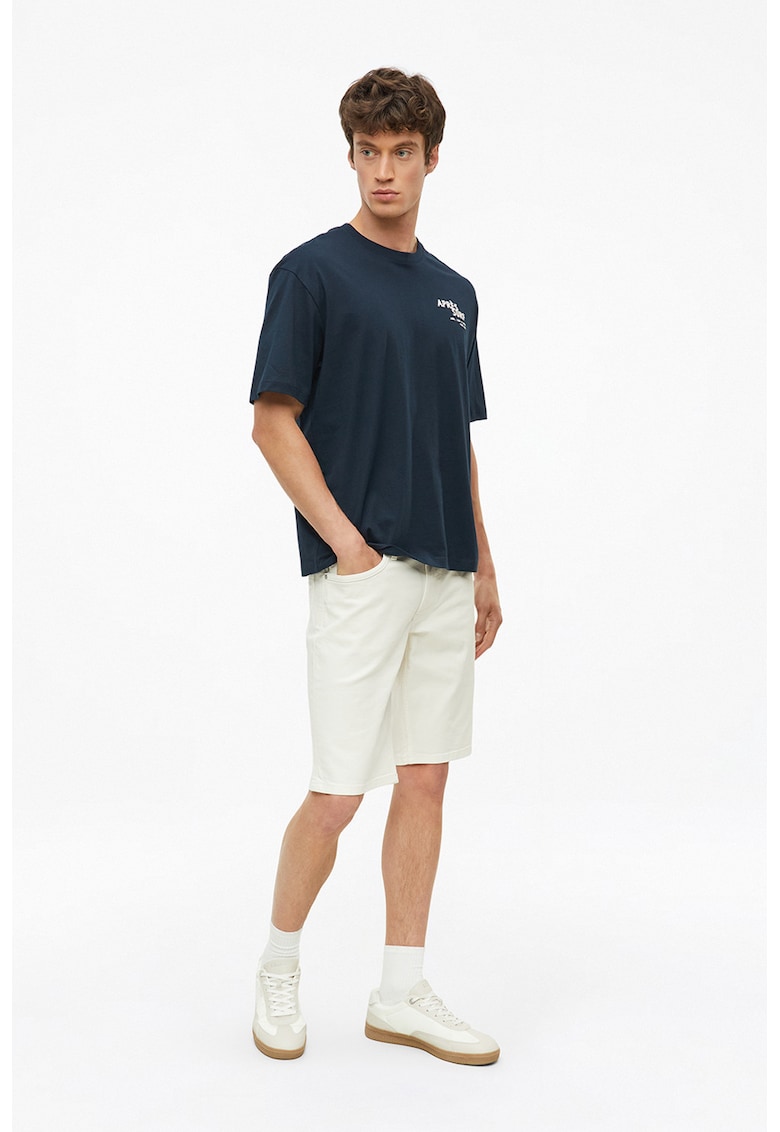 Bermude regular fit din denim - Alb murdar