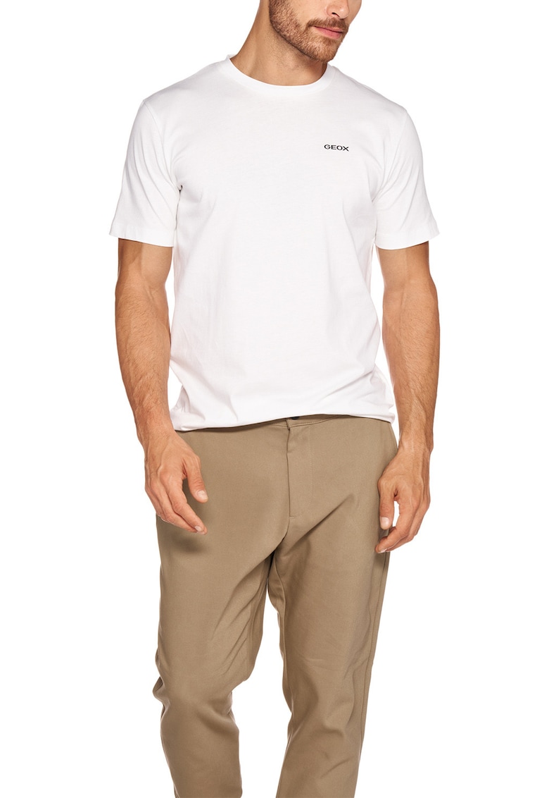 Tricou cu imprimeu grafic pe partea din spate - Alb/Verde