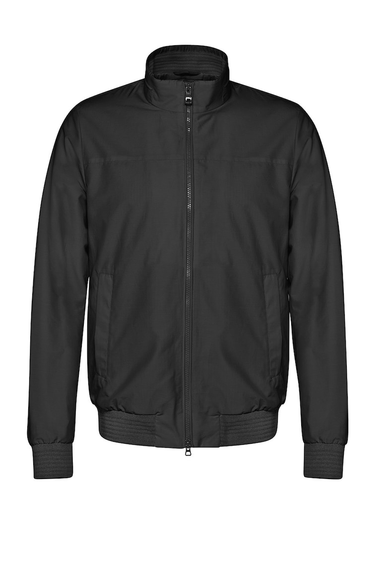 Jacheta cu model uni si buzunare oblice - Negru