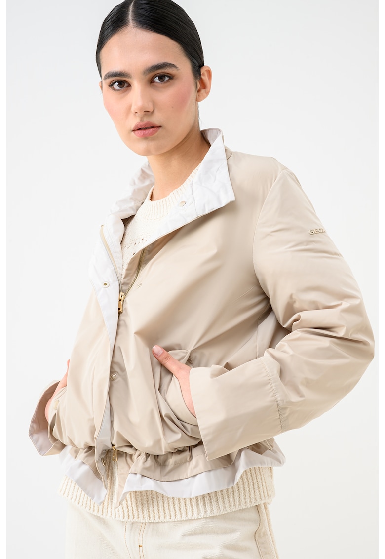 Jacheta usoara cu buzunare cu clapa - Maro taupe deschis