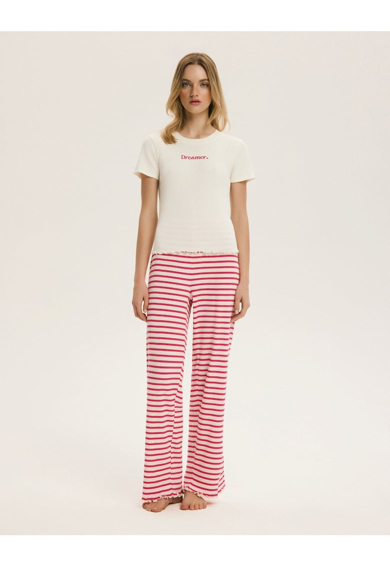 Pijama dama - Dungi - Alb-rosu - Obsession - Dungi