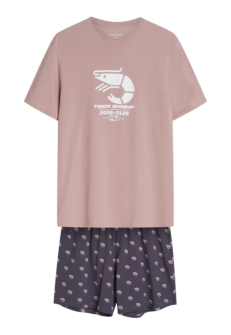 Pijama barbati - Roz-gri - Brad Hendersom - Roz